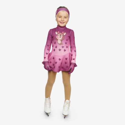 Thermal Figure Skating Dress 'Deer'