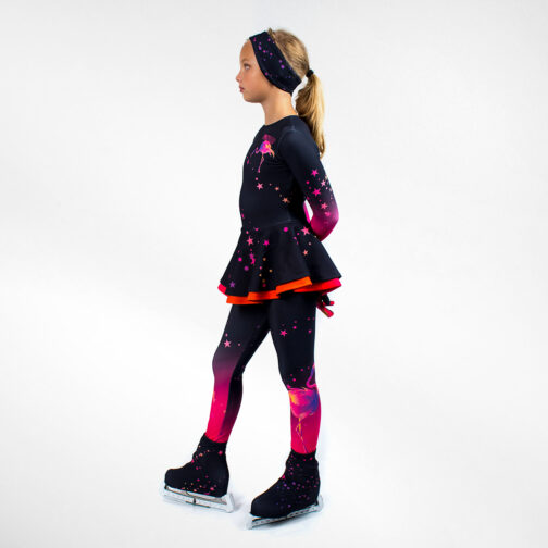 Thermal figure skating jumpsuit 'Flamingo Stars'