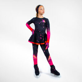 Thermal Figure Skating Jumpsuit ‘Flamingo Stars’