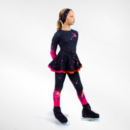 Thermal Figure Skating Jumpsuit ‘Flamingo Stars’