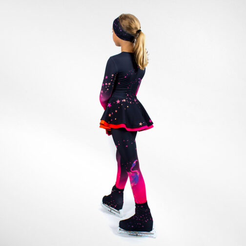 Thermal figure skating jumpsuit 'Flamingo Stars'