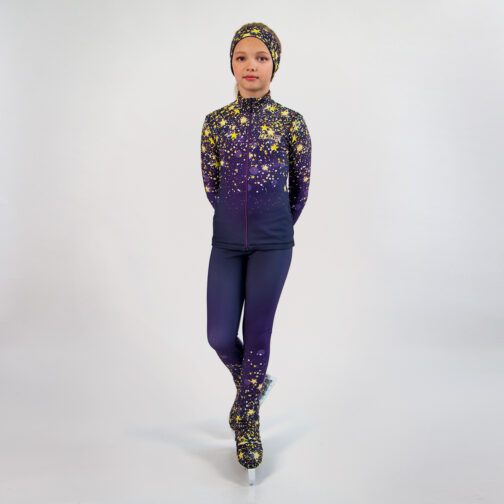 Thermal figure skating suit '1000 stars' with Gloves