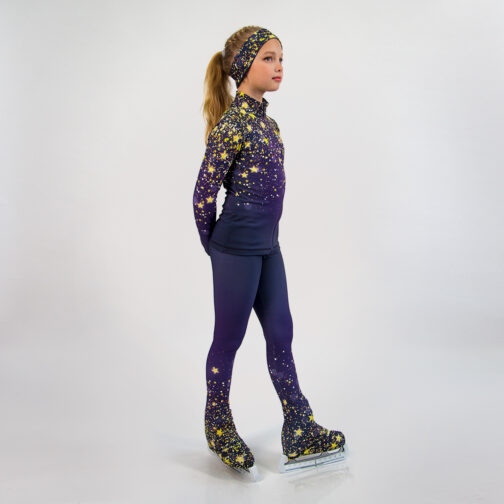 Thermal figure skating suit '1000 stars' with Gloves