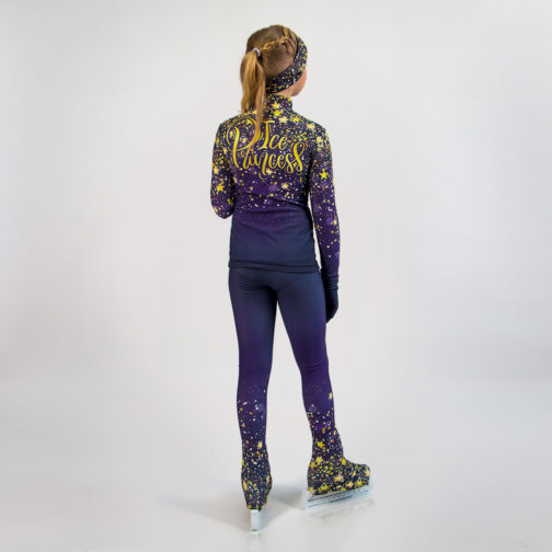 Thermal figure skating suit '1000 stars' with Gloves