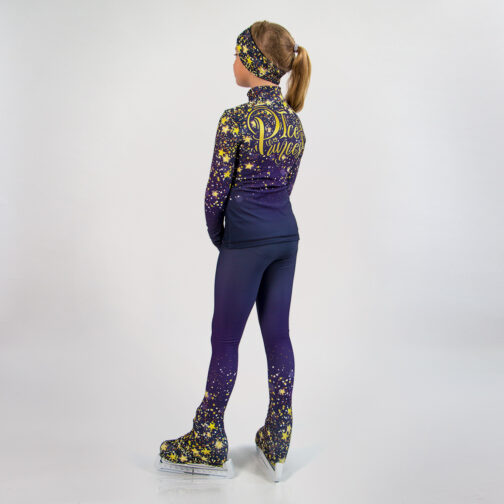 Thermal figure skating suit '1000 stars' with Gloves