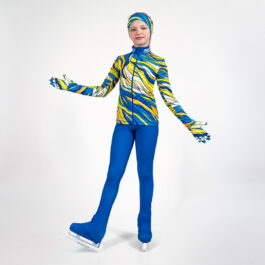 Thermal figure skating suit ‘Waves’ with Gloves