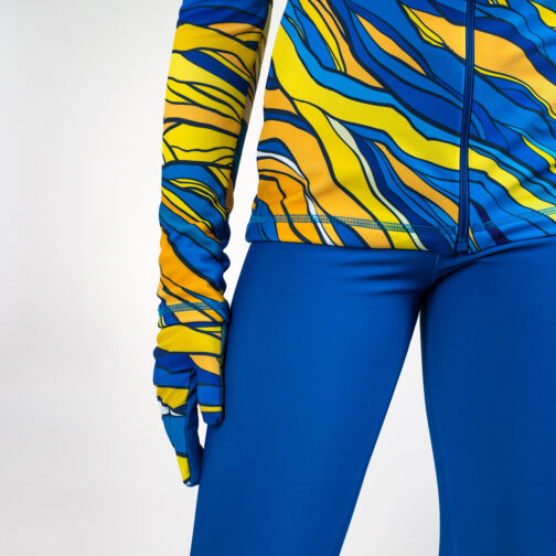 Thermal figure skating suit 'Waves' with Gloves