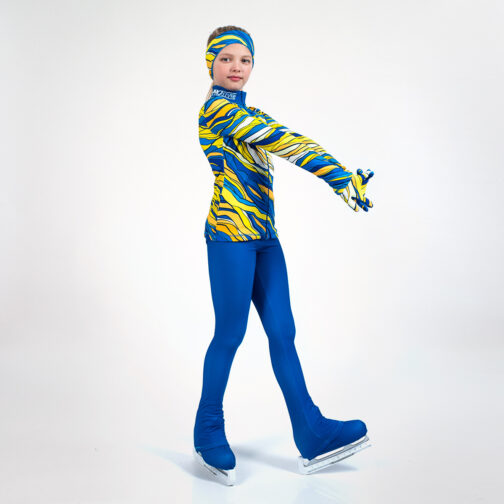Thermal figure skating suit 'Waves' with Gloves