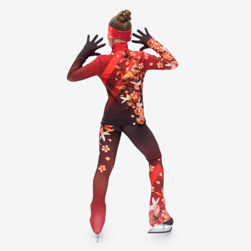 Thermal figure skating suit 'East' with Gloves and Headband