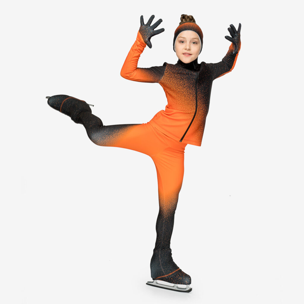Thermal figure skating suit 'Fox' with Gloves and Headband IceStars
