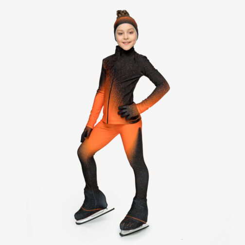 Thermal figure skating suit 'Fox' with Gloves and Headband