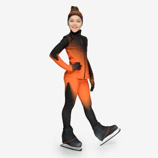Thermal figure skating suit 'Fox' with Gloves and Headband