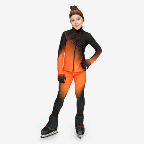 Thermal figure skating suit 'Fox' with Gloves and Headband