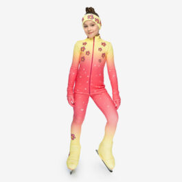 Thermal figure skating suit 'Hello Kitty' with Gloves and Headband