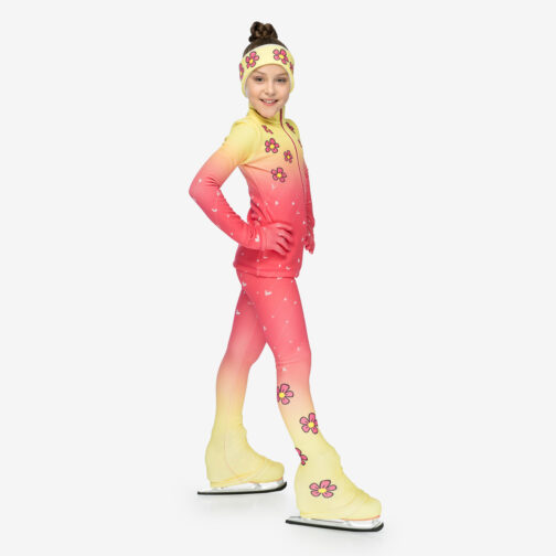 Thermal figure skating suit 'Hello Kitty' with Gloves and Headband