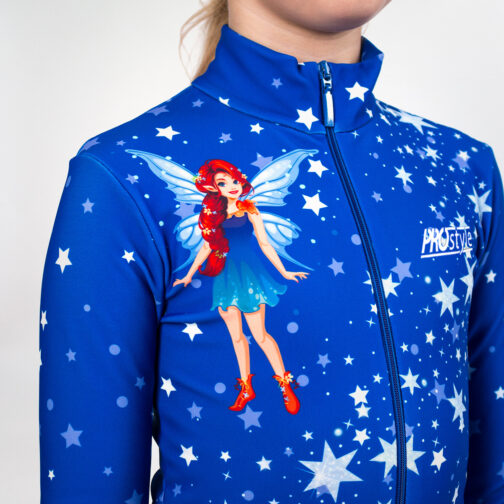 Thermal figure skating suit 'Ice Princess' design print