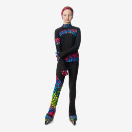 Thermal figure skating suit ‘Rainbow’ with Gloves and Headband