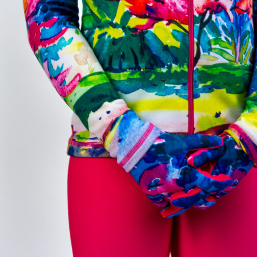 Thermal figure skating suit 'Spring' with Gloves and Headband