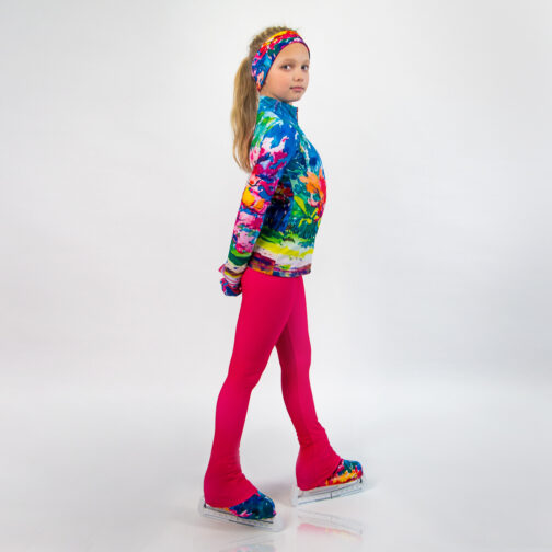 Thermal figure skating suit 'Spring' with Gloves and Headband