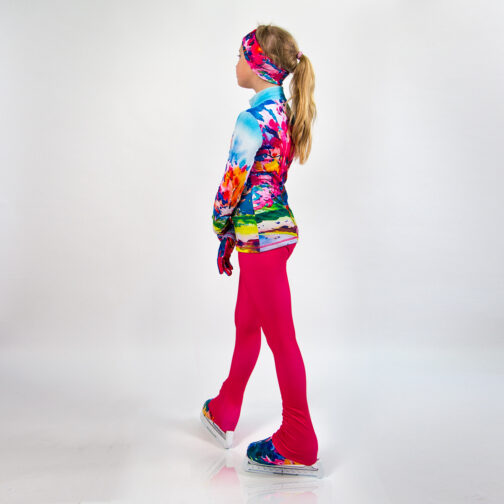Thermal figure skating suit 'Spring' with Gloves and Headband