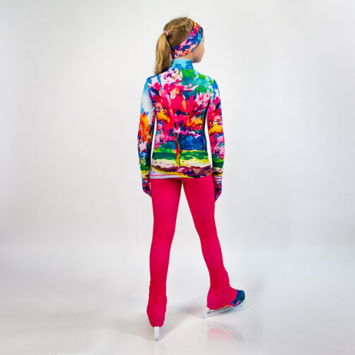 Thermal figure skating suit 'Spring' with Gloves and Headband