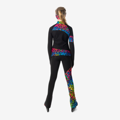 Thermal figure skating suit 'Rainbow' with Gloves and Headband