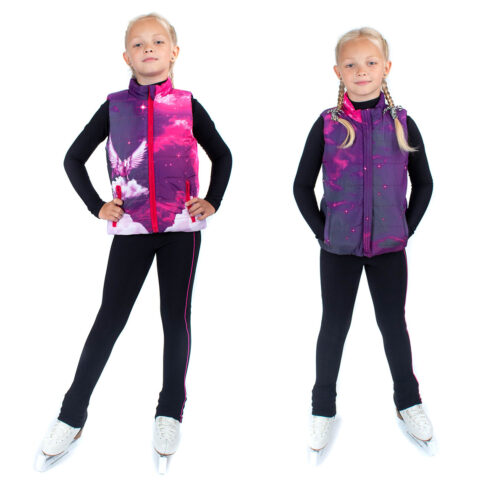 Reversible warming vest 'Pegasus Pink'