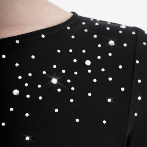 Figure Skating Long-Sleeve Top 'Miracle' with Open Neck
