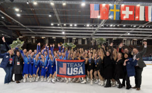 Read more about the article Teams Elite Celebrates Historic First World Gold for U.S. in Synchronized Skating at 2025 Championships