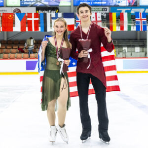 Read more about the article Williams, Lewer, Robertson, and Rohner Claim Bronze Medals at First Junior Grand Prix in Riga 2025