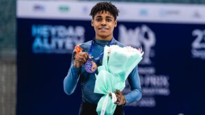 Read more about the article Caleb Farrington Shines at Junior Grand Prix, Wins Bronze Medal in Azerbaijan for First International Figure Skating Acclaim
