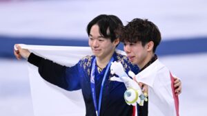 Read more about the article Kagiyama and Sato Secure Silver and Bronze Medals for Japan in Thrilling Olympic Figure Skating Showdown as Malinin Falters